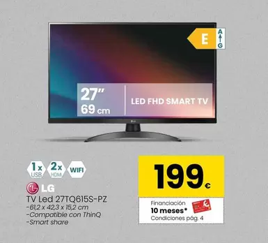 Oferta de LG - Tv Led 27TQ615S-PZ por 199€ en Eroski