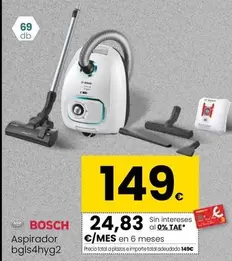 Oferta de Bosch - Aspirador BGLS4HYG2 por 149€ en Eroski