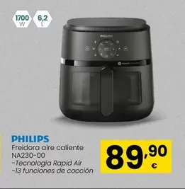 Oferta de Philips - Freidora Aire Caliente NA230-00 por 89,9€ en Eroski