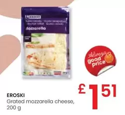 Oferta de Eroski - Grated Mozzarella Cheese por 1,51€ en Eroski