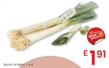 Oferta de Bunch Of Leeks por 1,91€ en Eroski