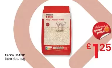 Oferta de Eroski Basic - Extra Rice por 1,25€ en Eroski