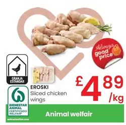 Oferta de Eroski - Sliced Chicken Wings por 4,89€ en Eroski