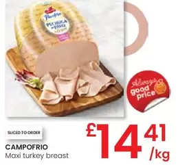 Oferta de Campofrío - Maxi Turkey Breast por 14,41€ en Eroski