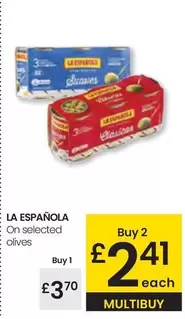 Oferta de La Española - On Selected Olives por 3,7€ en Eroski