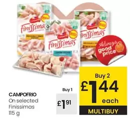 Oferta de Campofrío - On Selected Finissimas por 1,91€ en Eroski