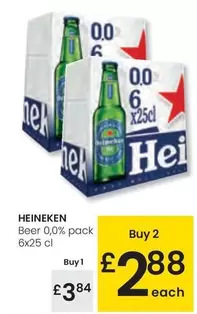 Oferta de Heineken - Beer 0,0%  por 3,84€ en Eroski