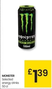 Oferta de Monster - Selected Energy Drinks por 1,39€ en Eroski