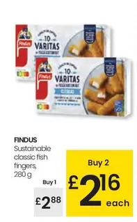 Oferta de Findus - Sustainable Classic Fish Fingers por 2,88€ en Eroski