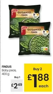 Oferta de Findus - Baby Peas por 2,49€ en Eroski