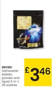 Oferta de Eroski - Dishwasher Tablets por 3,46€ en Eroski