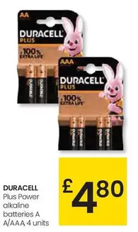 Oferta de Duracell - Plus Power Alkaline Batteries AA/AAA por 4,8€ en Eroski