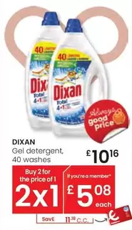 Oferta de Dixan - Gel Detergent por 10,16€ en Eroski