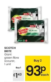 Oferta de Scotch-Brite - Giant Green Fibre Scourer por 1,43€ en Eroski