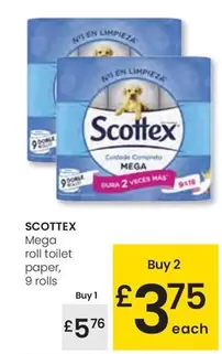 Oferta de Scottex - Mega Roll Toilet Paper por 5,76€ en Eroski