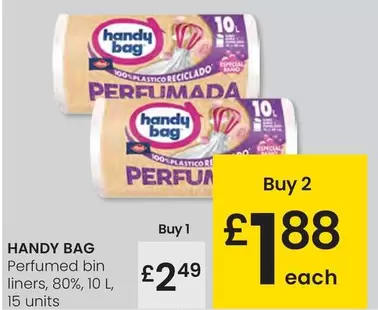 Oferta de Handy Bag - Perfumed Bin Liners por 2,49€ en Eroski