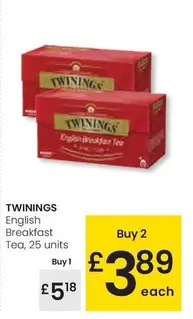 Oferta de Twinings - English Breakfast Tea por 5,18€ en Eroski