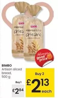 Oferta de Bimbo - Artisan Sliced Bread por 2,84€ en Eroski