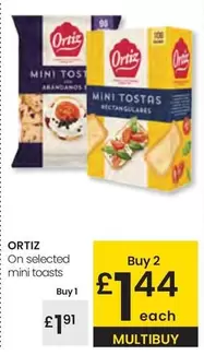 Oferta de Ortiz - On Selected Mini Toasts por 1,91€ en Eroski