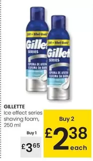 Oferta de Gillette - Ice Effect Series Shaving Foam por 3,65€ en Eroski