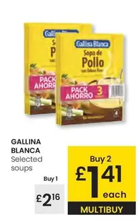 Oferta de Gallina Blanca - Selected Soups por 2,16€ en Eroski