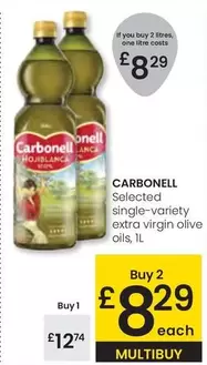 Oferta de Carbonell - Selected Single-variety Extra Virgin Olive Oils por 12,74€ en Eroski