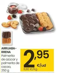 Oferta de Arruaba-Rrena Palmerita De Azucar Y Palmerita De Cacao por 2,95€ en Eroski