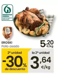 Oferta de Eroski - Pollo Asado por 5,2€ en Eroski