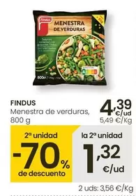 Oferta de Findus - Menestra De Verduras por 4,39€ en Eroski