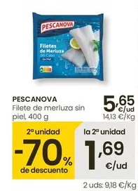 Oferta de Pescanova - Filete De Merluza Sin Piel por 5,65€ en Eroski