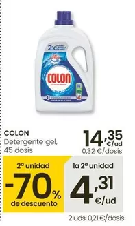 Oferta de Colon - Detergente Gel por 14,35€ en Eroski