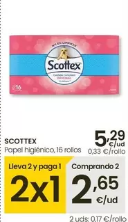 Oferta de Scottex - Papel Higiénico por 5,29€ en Eroski