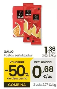 Oferta de Gallo - Pastas Senalizadas por 1,36€ en Eroski