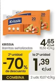 Oferta de Krissia - Barritas Señalizadas por 4,65€ en Eroski