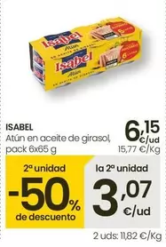 Oferta de Isabel - Atun En Aceite De Girasol por 6,15€ en Eroski