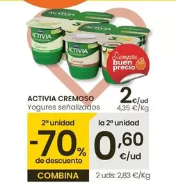 Oferta de Activia - Cremoso por 2€ en Eroski