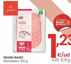 Oferta de Eroski Basic - Mortadela por 1,23€ en Eroski