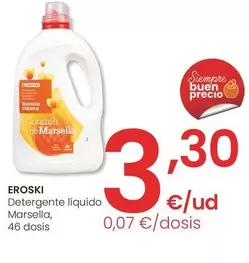 Oferta de Eroski - Detergente Líquido Marsella por 3,3€ en Eroski