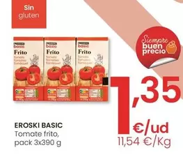 Oferta de Eroski Basic - Tomate Frito por 1,35€ en Eroski