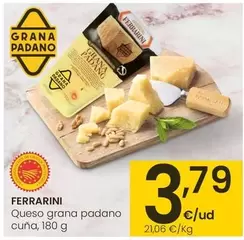 Oferta de Ferrarini - Queso Grana Padano Cuña por 3,79€ en Eroski