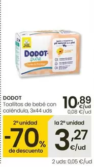 Oferta de Dodot - Toallitas De Bebé Con Calendula por 10,89€ en Eroski