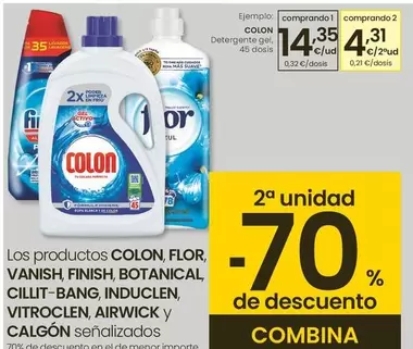 Oferta de Colon - Detergente Gel por 14,35€ en Eroski