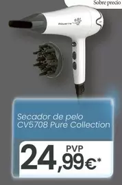 Oferta de Rowenta - Secador De Pelo CV5708 Pure Collection por 24,99€ en Eroski