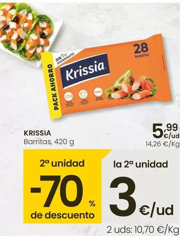 Oferta de Krissia - Barritas por 5,99€ en Eroski