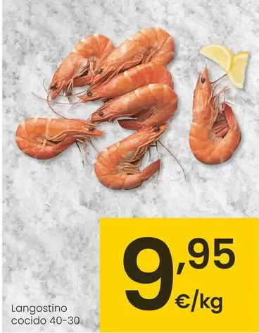 Oferta de Langostino Cocido por 9,95€ en Eroski