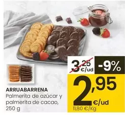 Oferta de Arruabarrena - Palmerita De Azúcar Y Palmerita De Cacao por 2,95€ en Eroski