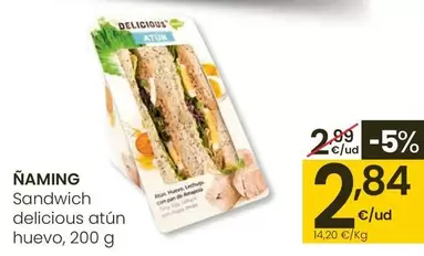 Oferta de Delicious - Sandwich Delicious Atún Huevo por 2,84€ en Eroski