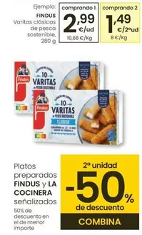 Oferta de Findus - Varitas Clásicas De Pesca Sostenible por 2,99€ en Eroski