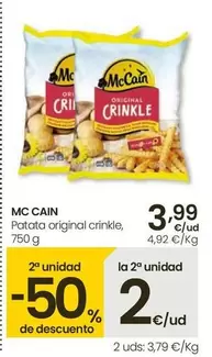 Oferta de McCain - Patata Original Crinkle por 3,99€ en Eroski