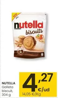 Oferta de Nutella - Galleta Biscuit por 4,27€ en Eroski